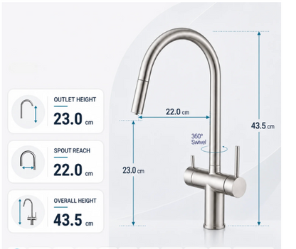 Ashland 3-Way Filtered Pull-Out Kitchen Faucet