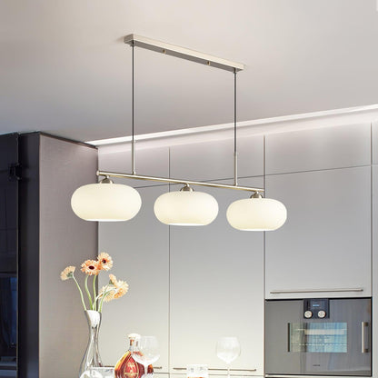 Linear pendant light size and globe count diagram — Casa Norex
