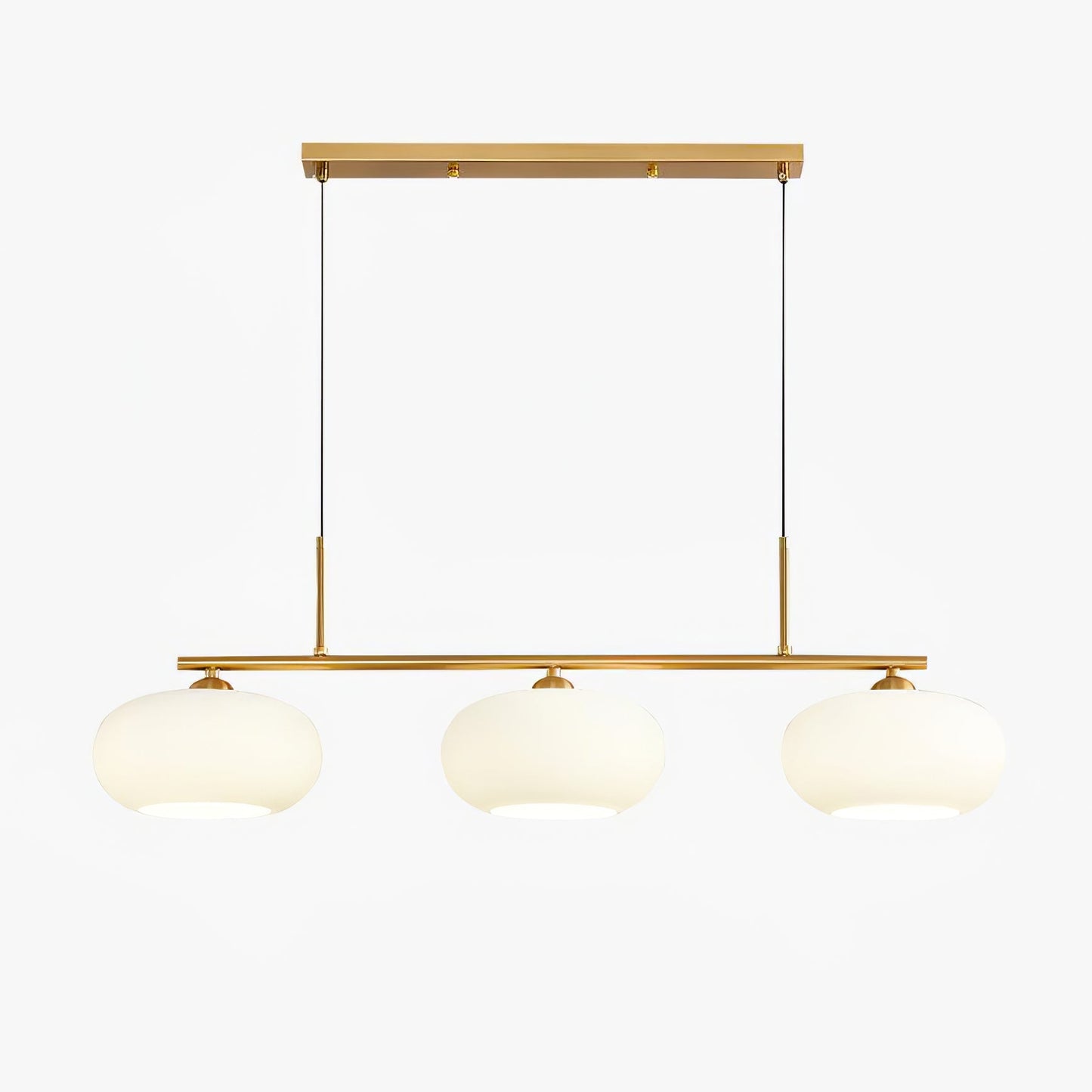 Close-up of glass globe shade on pendant light | Casa Norex