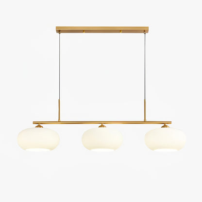 Close-up of glass globe shade on pendant light | Casa Norex