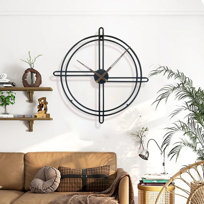 Laser-Engraved Metal Wall Clock scale reference on a wall — Casa Norex
