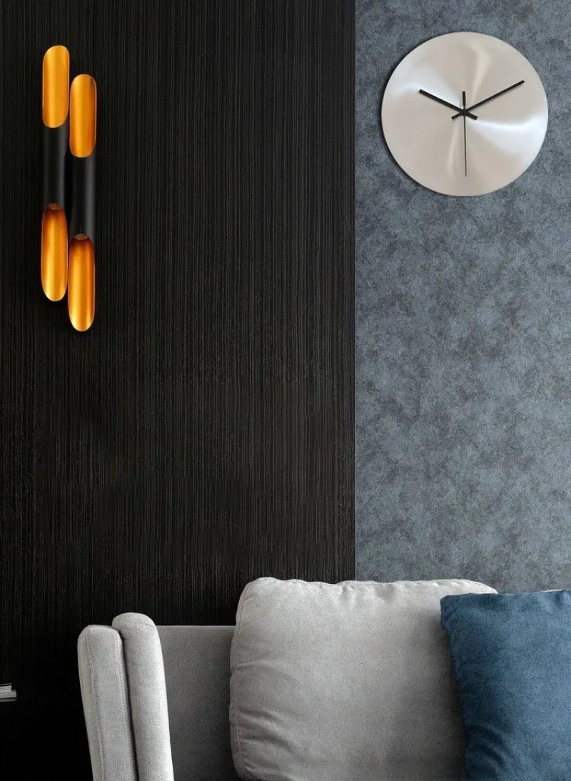 Ultra-Thin Metal Wall Clock metal finish close-up — Casa Norex
