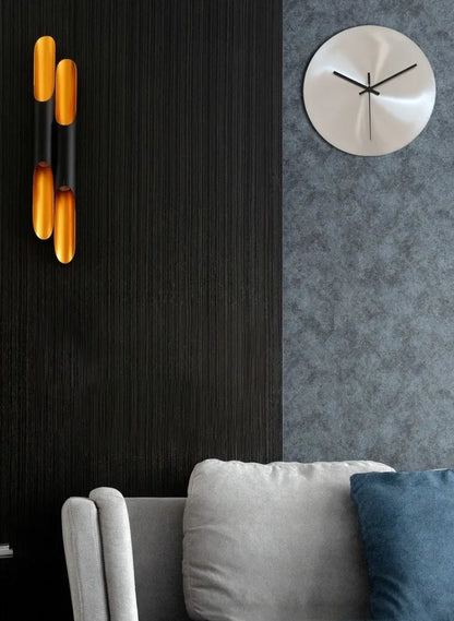 Ultra-Thin Metal Wall Clock metal finish close-up — Casa Norex