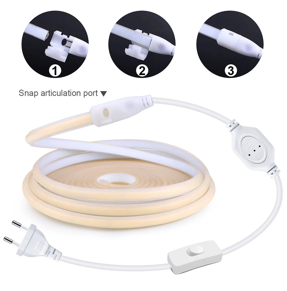 10 m COB LED strip light, AC 110V US plug — Casa Norex