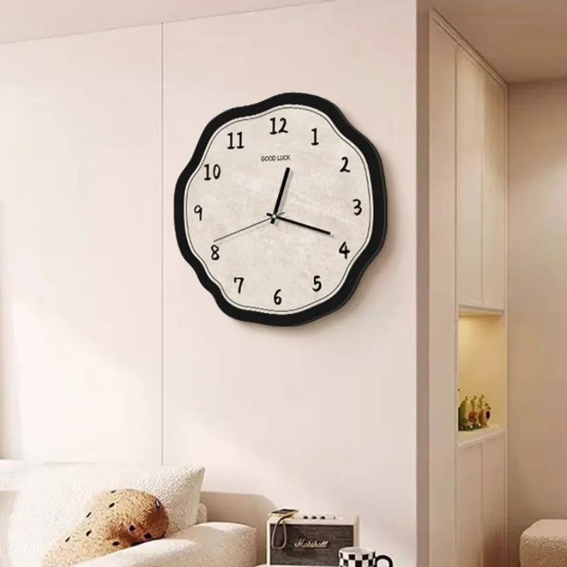Wavy Edge Wall Clock distressed heather-gray dial close-up | Casa Norex