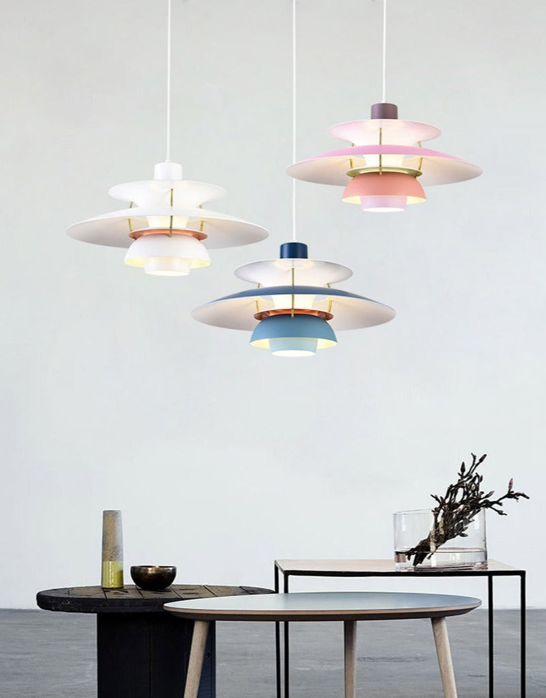 Colorful Layered Pendant Lights