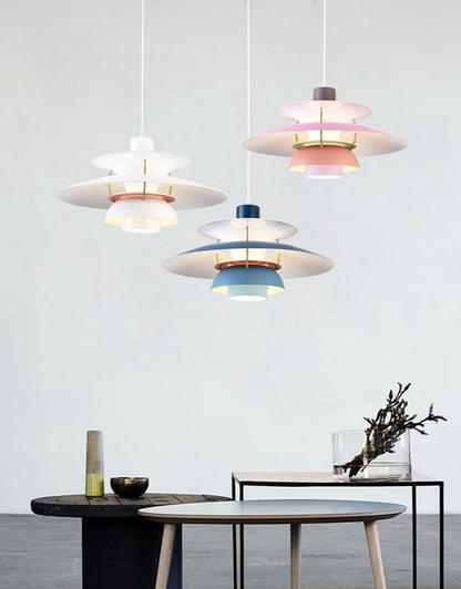 Colorful Layered Pendant Lights