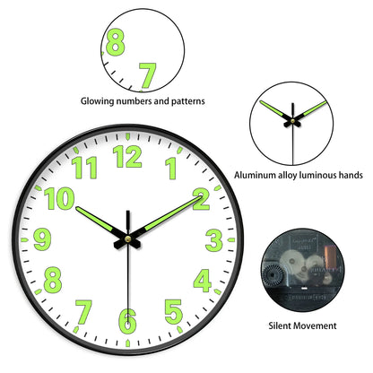Glow-in-the-Dark Wall Clock daytime appearance | Casa Norex