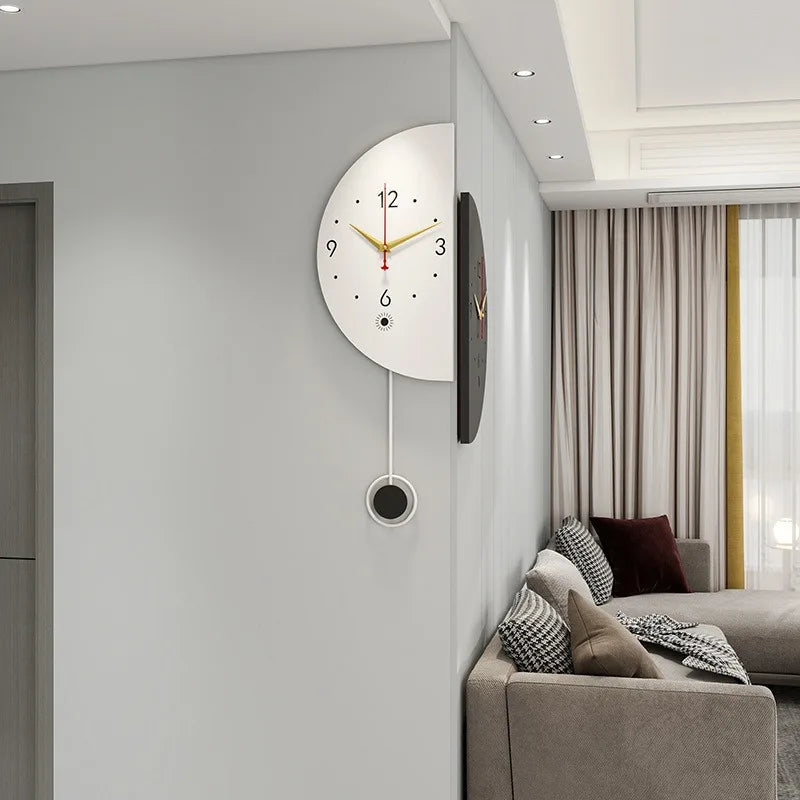 Voice-Activated Corner Wall Clock metal pointer and dial close-up | Casa Norex