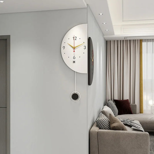 Voice-Activated Corner Wall Clock metal pointer and dial close-up | Casa Norex
