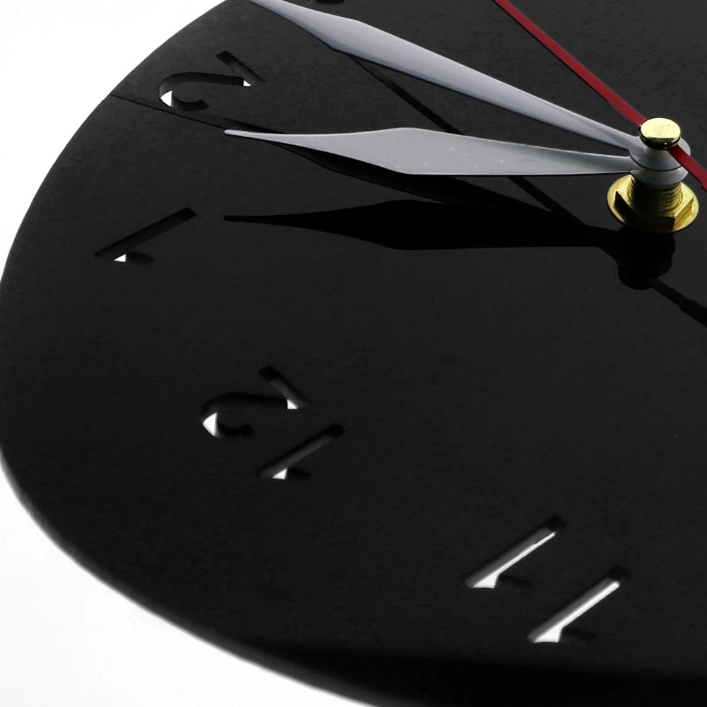 Cat & Mouse Pendulum Wall Clock scale reference on a living room wall — Casa Norex