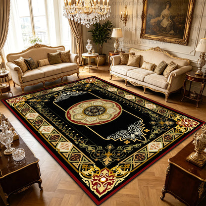 Short-velvet Persian retro rug pattern detail — Casa Norex