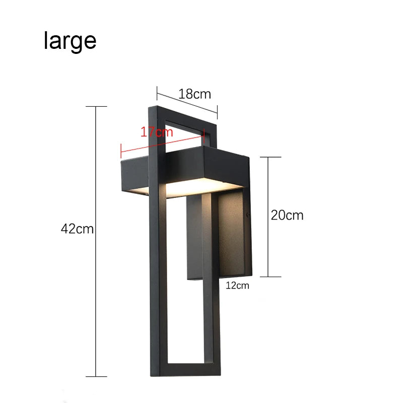 Ridgeline Retro Outdoor Wall Sconce mounted on exterior porch wall | Casa Norex