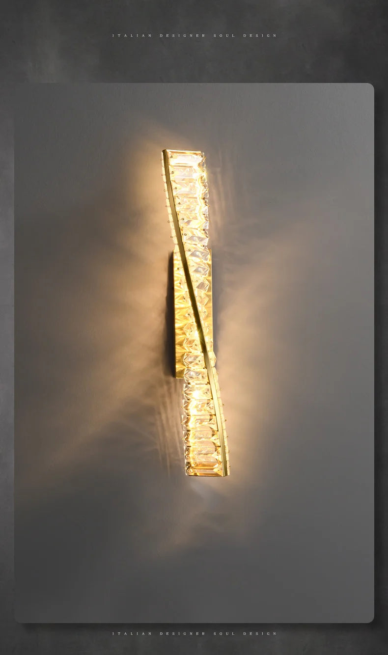 Milano Crystal Linear Sconce