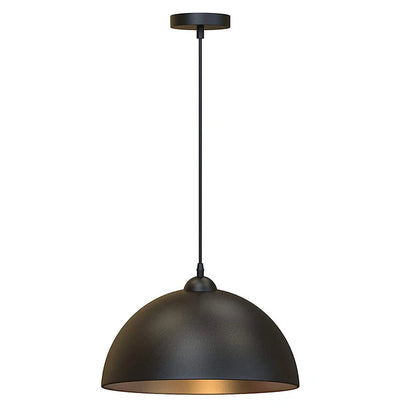 Machinist Black Dome Pendant Light