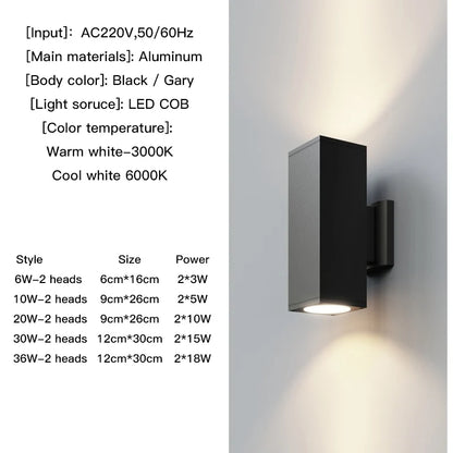 Outdoor wall light shown in Cool White (6000K) color temperature | Casa Norex