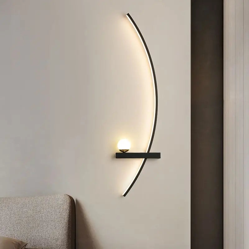 Crescent wall sconce remote dimming 3000-6000K detail — Casa Norex