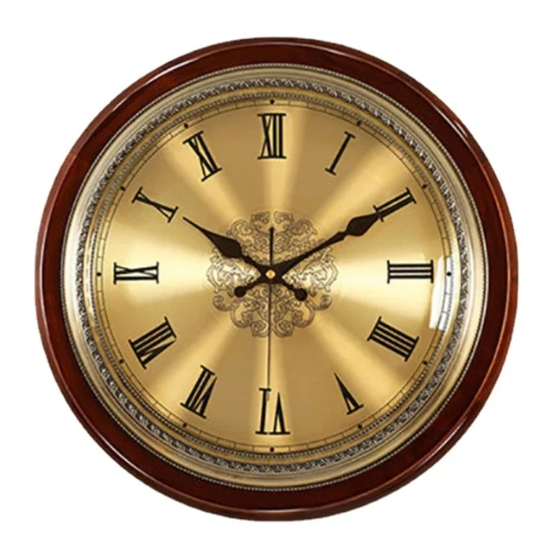 Vintage Gold Metal Wall Clock