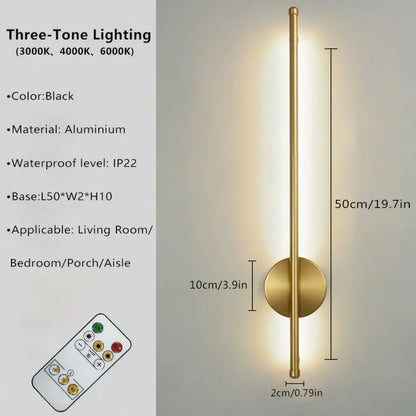 Magnetic rechargeable wall sconce — gold finish with dimmable LED | Casa Norex