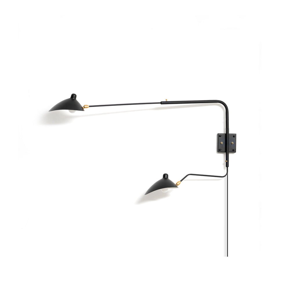 Multi Arm Spider black wall lamp installed dining room - Casa Norex