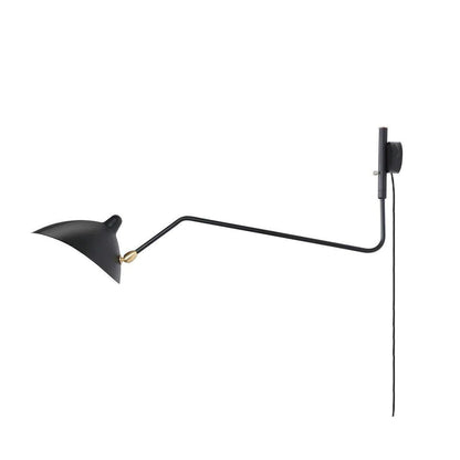 Multi Arm Spider plug-in wall lamp black aluminum Serge Mouille style | Casa Norex