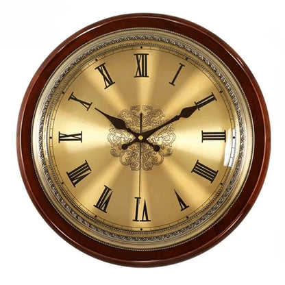 Vintage Gold Metal Wall Clock