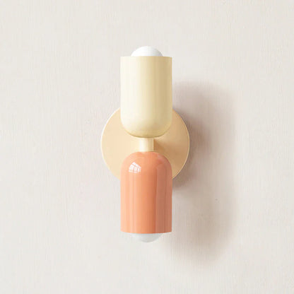 Colorful Minimalist Dual-Bulb Wall Sconce for Modern Ambience