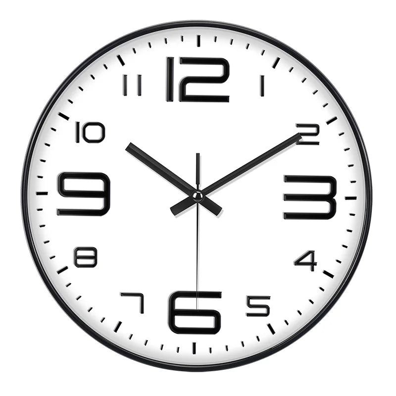 Punch-Free Dome Wall Clock White Golden finish close-up | Casa Norex