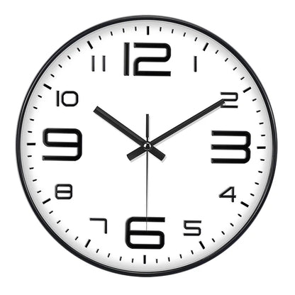 Punch-Free Dome Wall Clock White Golden finish close-up | Casa Norex