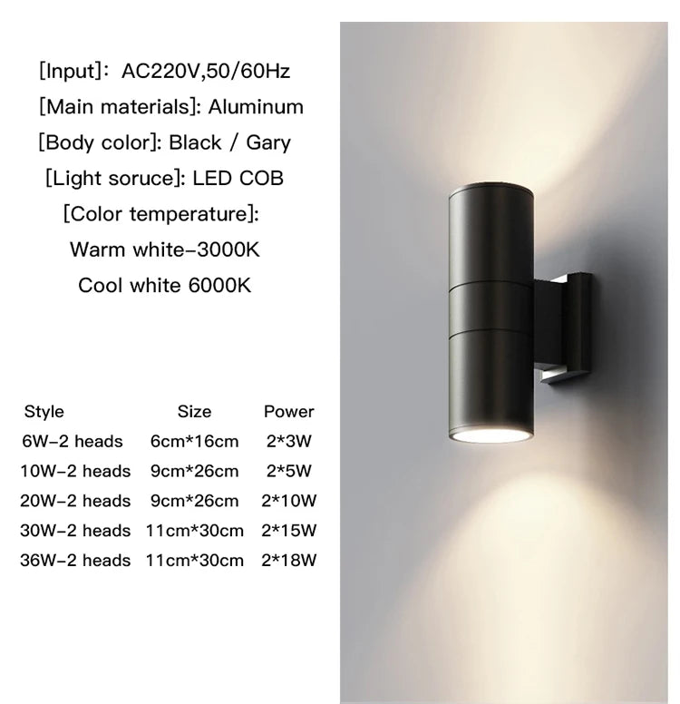 IP65-rated outdoor wall light body, sealed against dust and water | Casa Norex