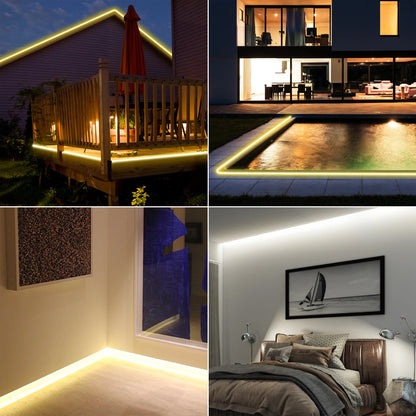Plug-in LED strip light with AC 110V US plug and switch, 5 m to 30 m lengths | Casa Norex