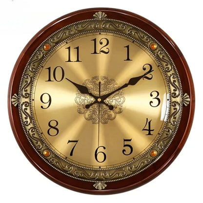 Vintage Gold Metal Wall Clock