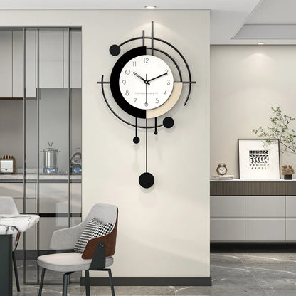 Metal & Wood Wall Clock metal shell close-up | Casa Norex