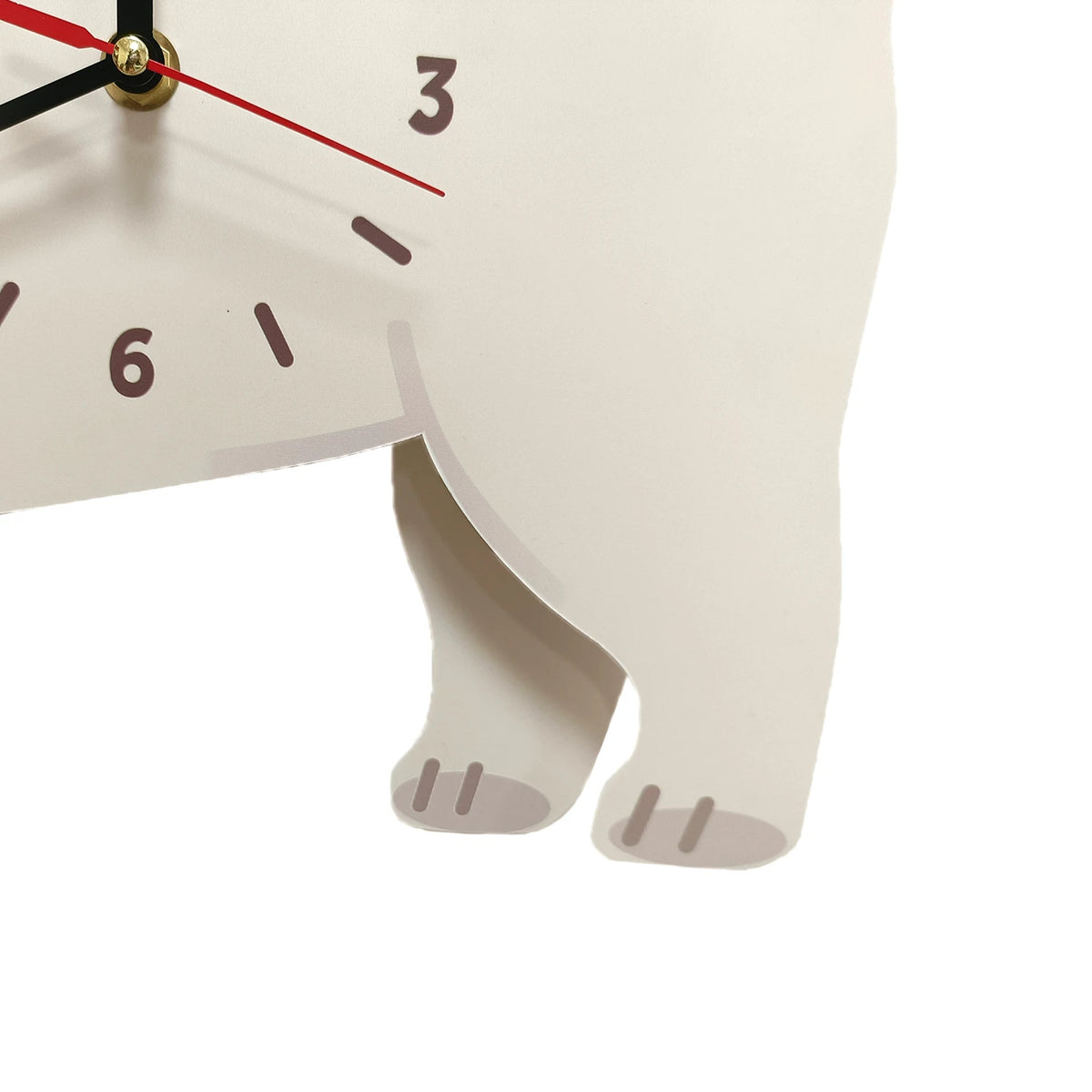 Pug Pendulum Wall Clock silent quartz movement detail | Casa Norex