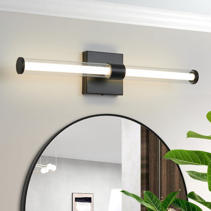 Dual glass shade detail - LED vanity sconce by Casa Norex