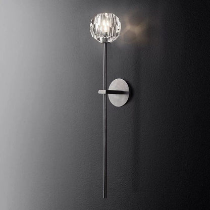 Boule glass sconce polished nickel finish — Casa Norex