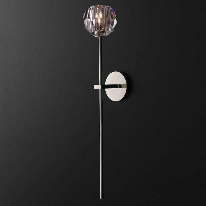 Boule glass sconce front view all finishes — Casa Norex