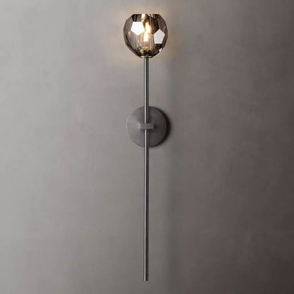 Boule glass sconce matte black finish — Casa Norex