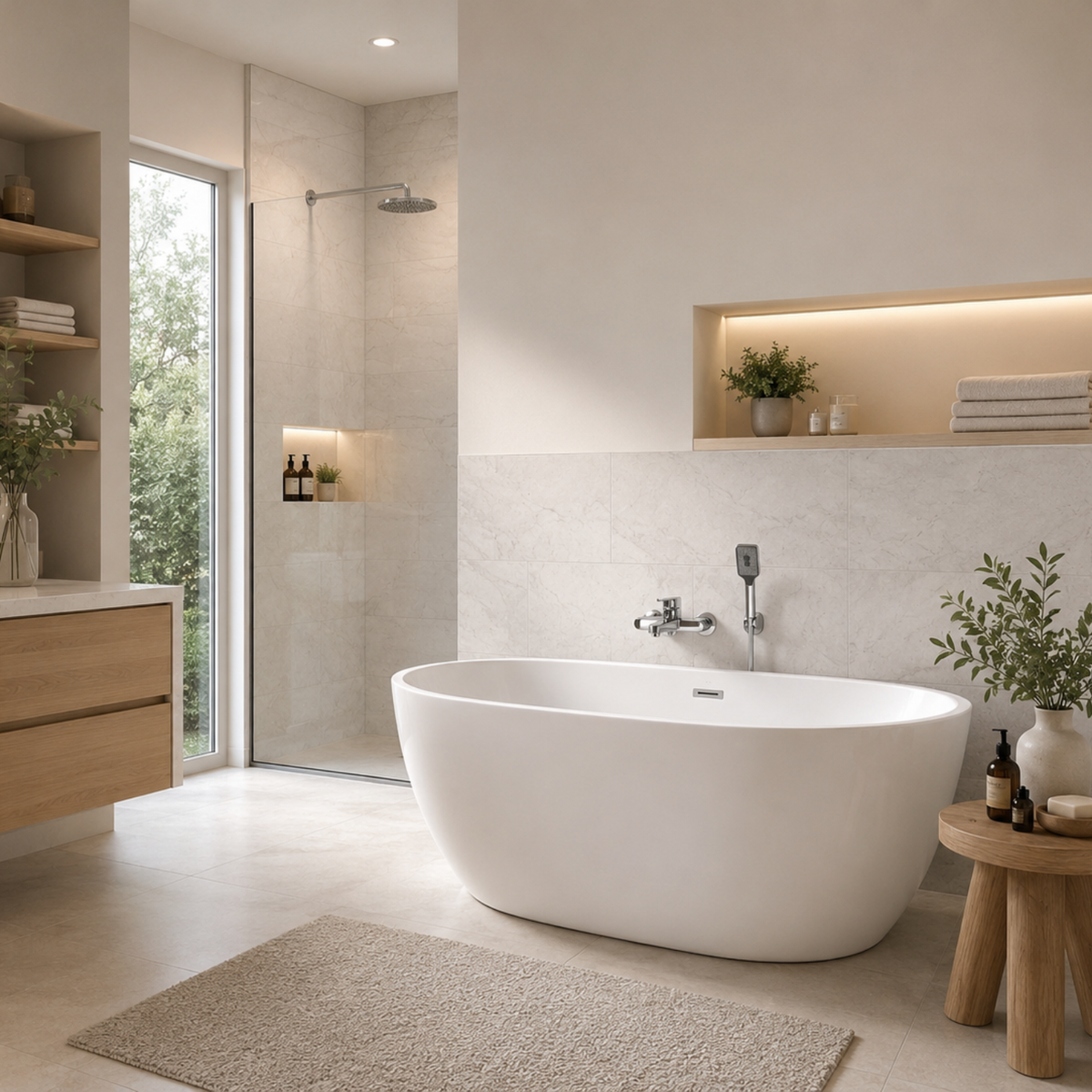 Diverta Shower Faucet Set top-down view — Gray finish — Casa Norex