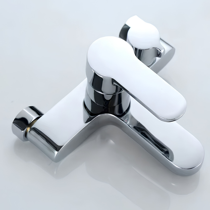 Diverta Shower Faucet Set lifestyle angle — Chrome finish — Casa Norex