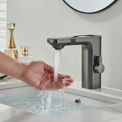 Bathroom Basin Faucet — durable metal in Brushed Gray finish | Casa Norex