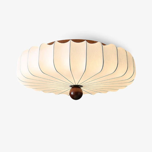 Solenne Blossom ceiling light — scalloped silk shade | Casa Norex