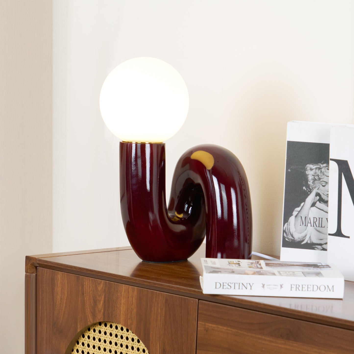 Spiral Glass Table Lamp