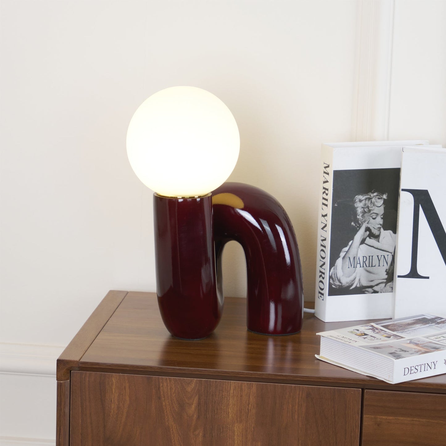 Spiral Glass Table Lamp