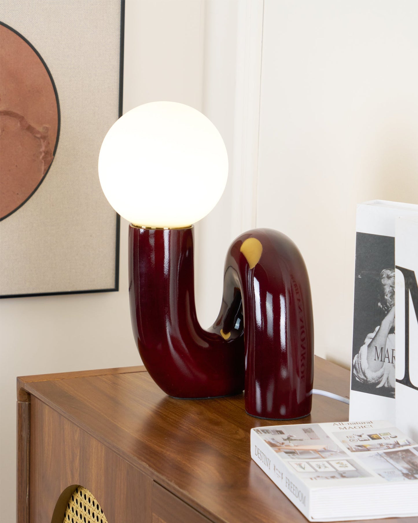 Spiral Glass Table Lamp