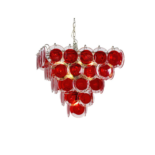 Stiletto Crimson Disc Chandelier