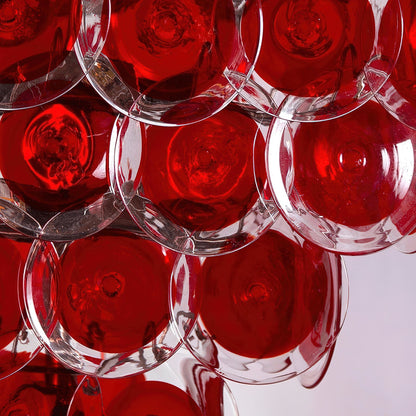 Stiletto Crimson Disc Chandelier