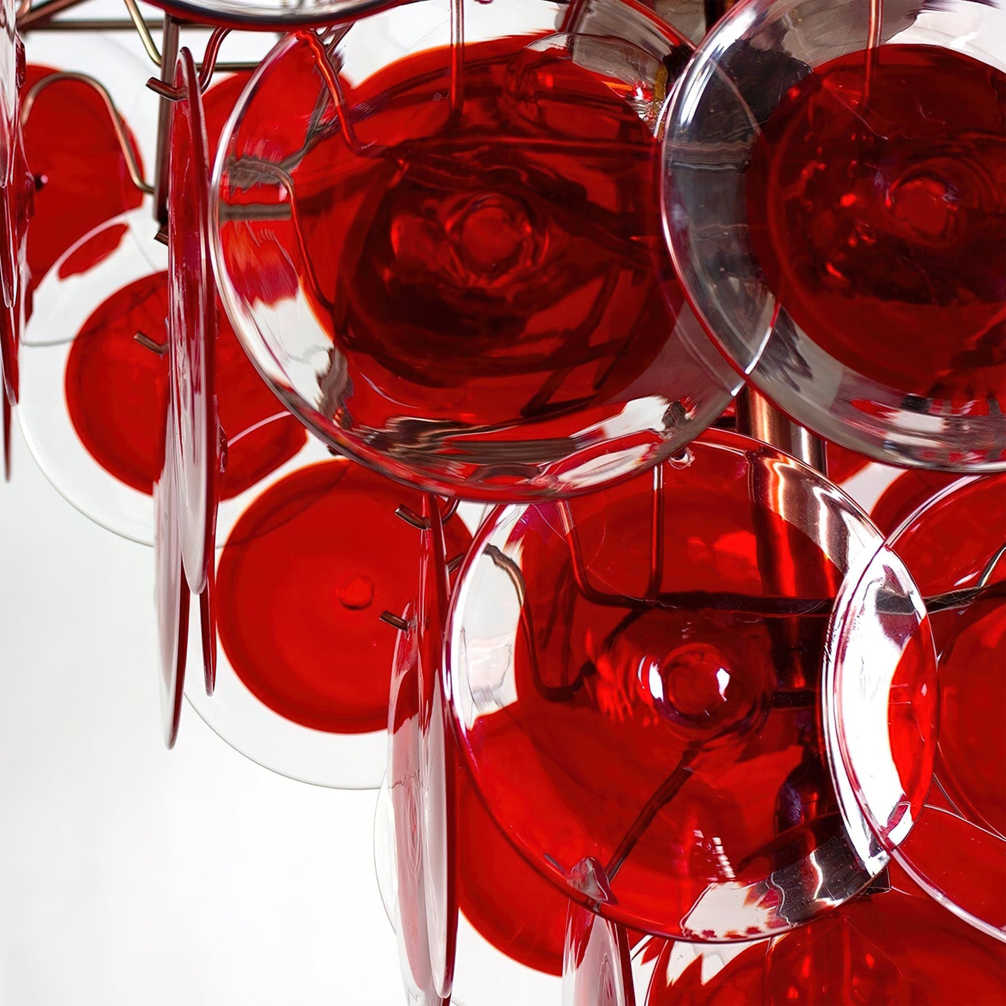 Stiletto Crimson Disc Chandelier
