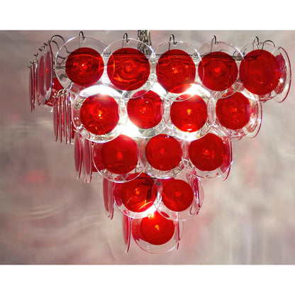 Stiletto Crimson Disc Chandelier