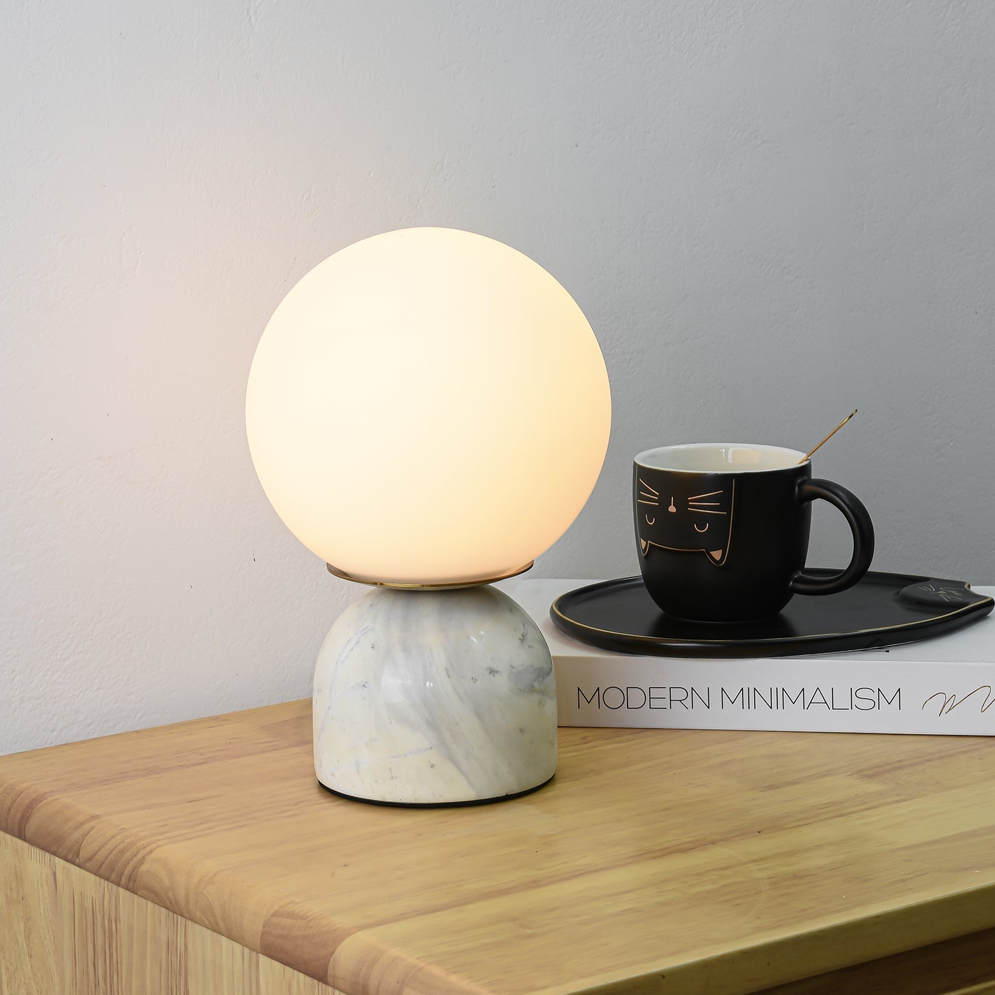 Marble table lamp bedside styling - Casa Norex